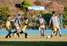 Treze treina em Riachão do Bacamarte com foco no amistoso contra o Campinense